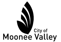 Moonee Valley City Council Logo in black and white